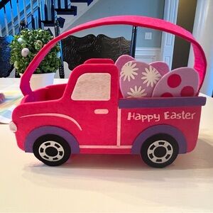 Easter truck pink Easter basket